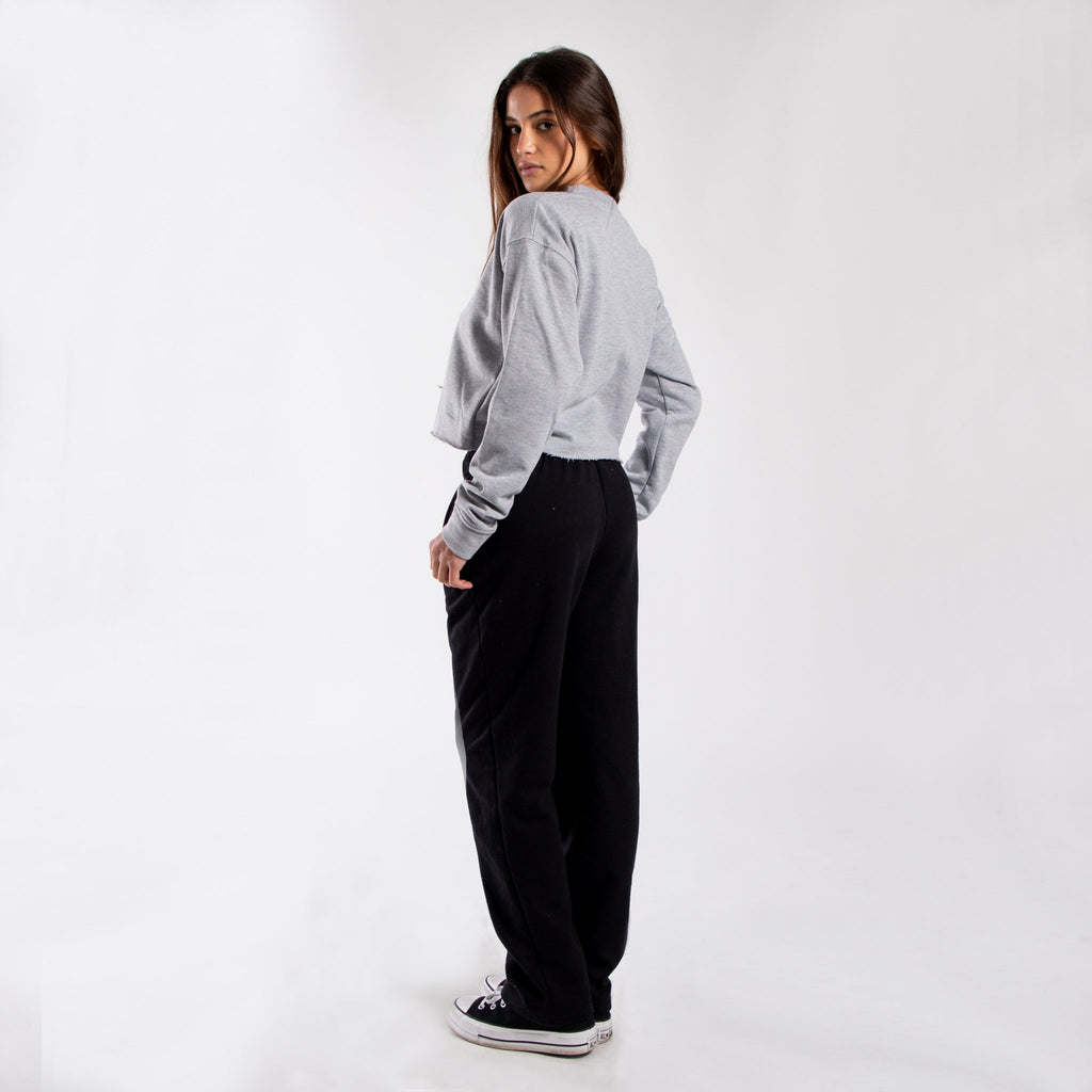 6035 - CLOSEOUT Women's Cropped Fleece Crew Neck Sweatshirt