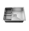 Honeycomb Embossed (18"x16"x09") Inch Single Bowl Silver Kitchen Sink with Nano Coating