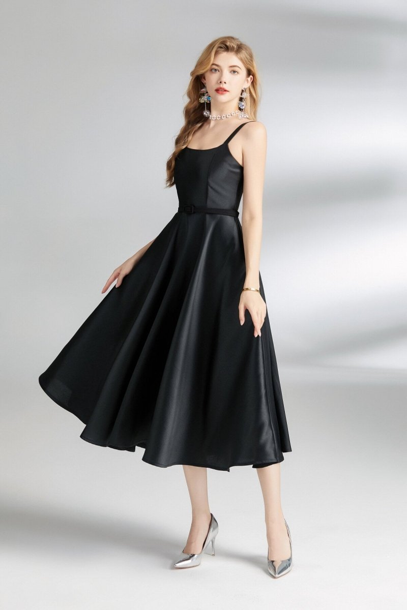 Audrey Hepburn Spaghetti Strap Flare Dress